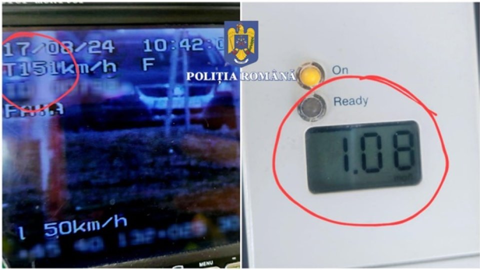 Prins de radar cu 151 km/h prin Ghimbav