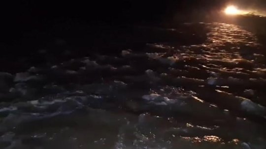 Drumul de acces spre Vârful Moldoveanu din Masivul Făgăraş, rupt de o viitură