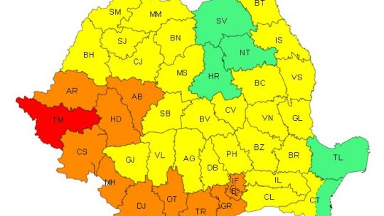 Avertizări meteo de caniculă, duminică și luni, în aproape toată țara
