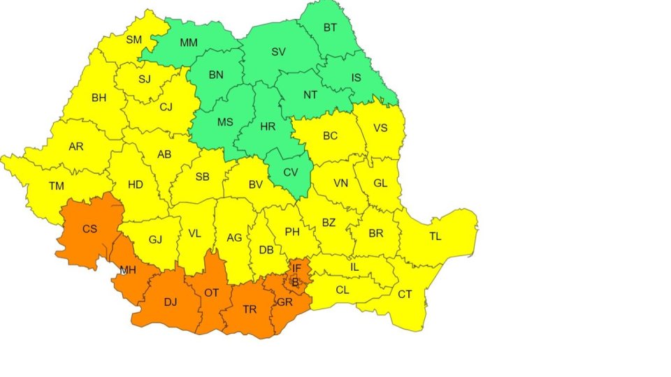 Cod galben de caniculă la Braşov