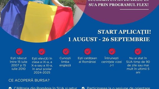 Burse de studiu în SUA pentru liceeni