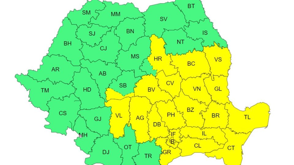 Județul Brașov, sub avertizare cod galben de ploi torențiale