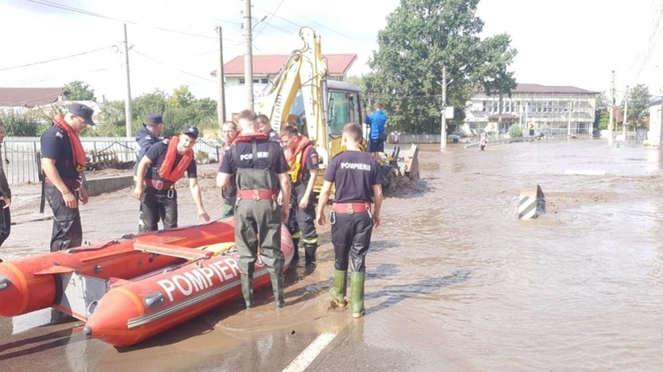 Sprijin ISU Brașov pentru județul Galați, afectat de fenomene hidrometeorologice extreme