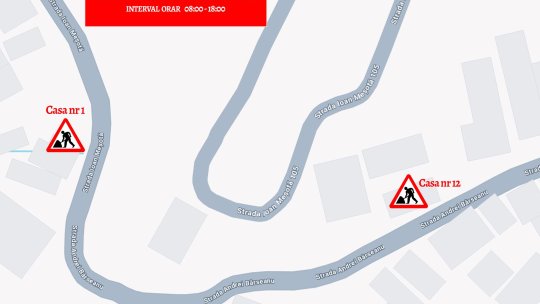 Trafic închis pe două străzi din cartierul Noua