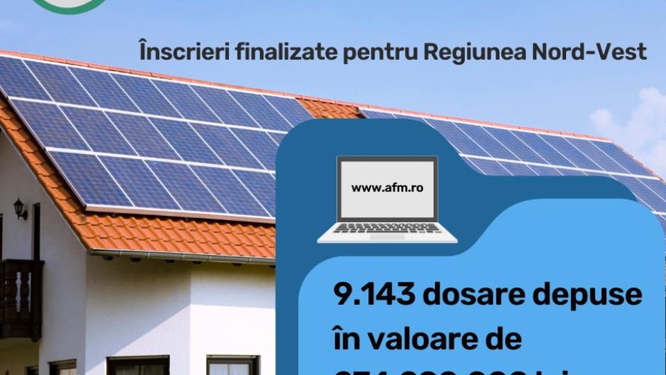 Buget epuizat în doar două minute pentru programul Casa Verde Fotovoltaice