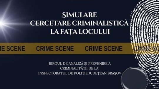 Simulare de cercetare criminalistică la faţa locului, cu Poliţia Braşov, la Nocturna Bibliotecilor