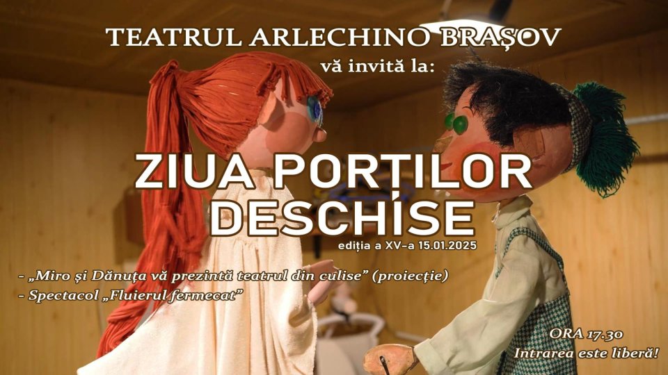 Ziua Porților Deschise, pe 15 ianuarie, la Teatrul Arlechino
