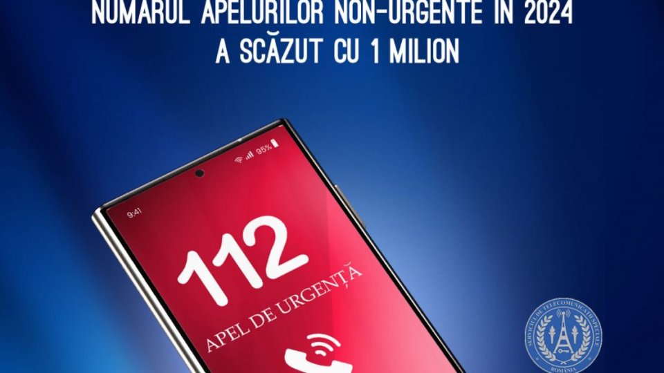 Numărul apelurilor non-urgente la 112 a scăzut cu un milion în 2024