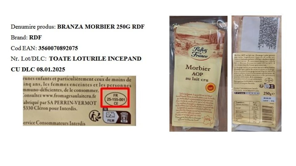 Suspiciune de contaminare cu E. coli. Carrefour retrage de la vânzare brânza Morbier RDF