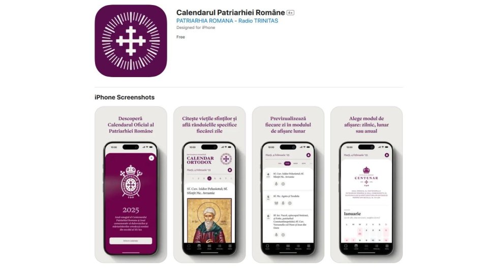 Calendar ortodox – o nouă aplicație lansată de Patriarhia Română