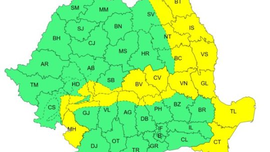 ANM: Brașovul, sub atenționare meteo COD GALBEN de vijelii, în weekend