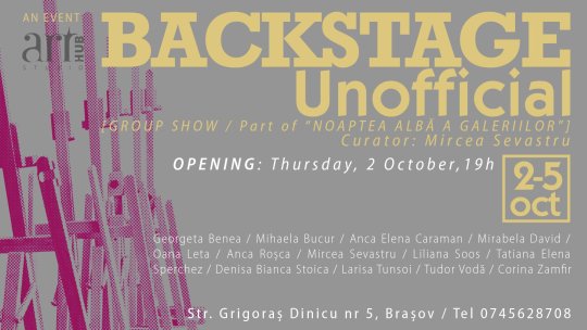 ArtHub Studio inaugurează noul spațiu de artă din Brașov prin expoziția „BACKSTAGE. Unofficial”