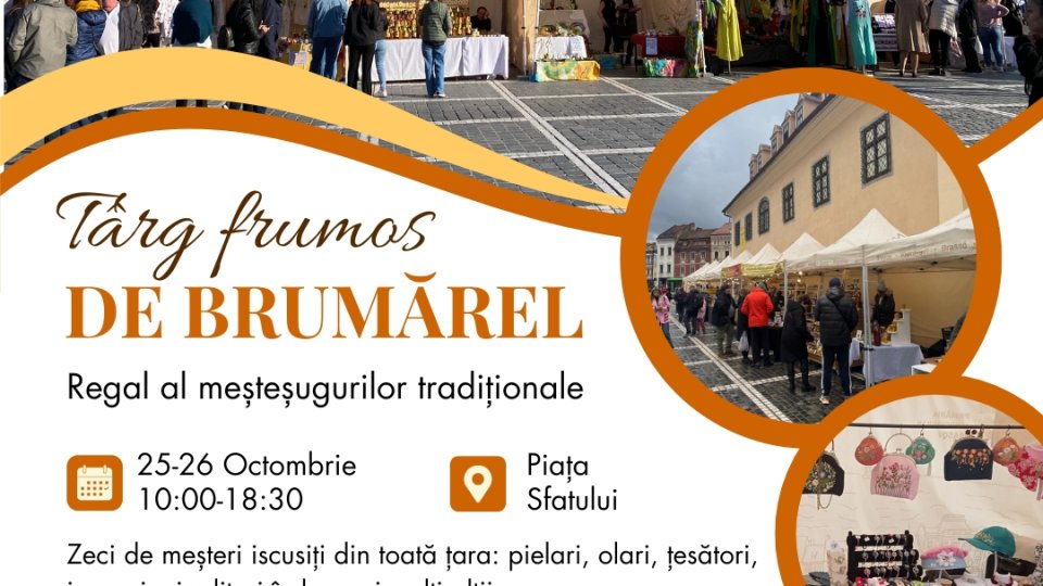 ”Târg frumos de Brumărel”, în weekend, în Piața Sfatului