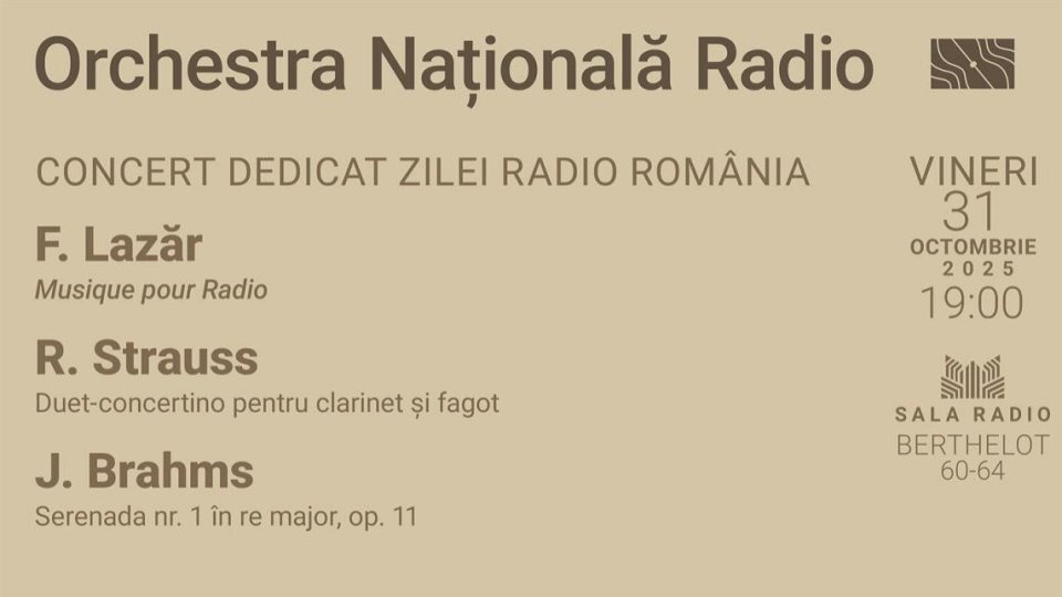 Radio România, la 97 de ani: concert aniversar dirijat de Cristian Oroșanu