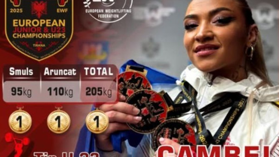 Haltere: Mihaela Cambei a cucerit trei medalii de aur la Europenele Under-23