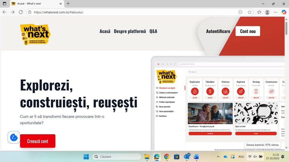 Platformă de orientare vocațională pentru copii