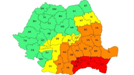 Cod roșu de ploi torențiale