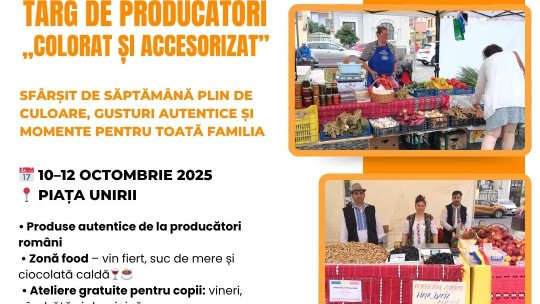 Târg de producători „Colorat și accesorizat”, în Piața Unirii