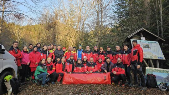 Salvamontiștii, exercițiu în canionul Tamina