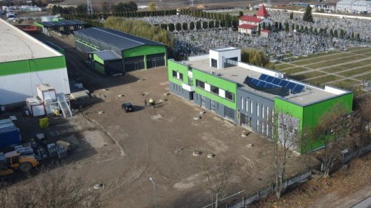 Lucrările la cel mai mare garaj pentru autobuze electrice din România se apropie de final VIDEO