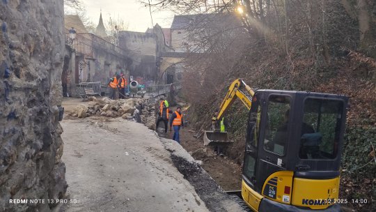 Muncitorii au început să pună la loc pietrele dislocate din pârâul Graft