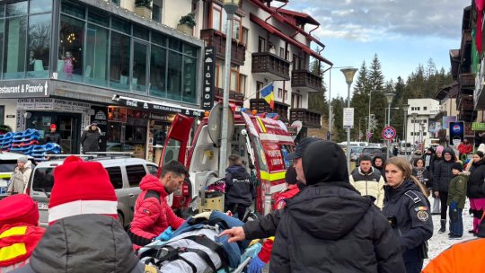 Accident grav pe o pârtie din Predeal, în prima zi de Crăciun. O femeie rănită după ce a fost lovită de o sanie