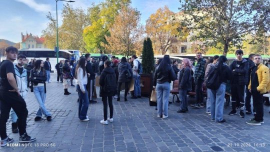 Protest al studenților la Brașov, joi seara