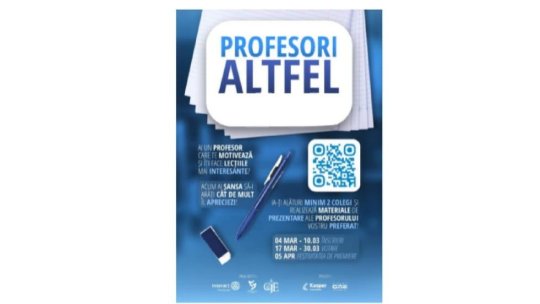 Brașovenii sunt invitați să aleagă ’’Profesorii Altfel”