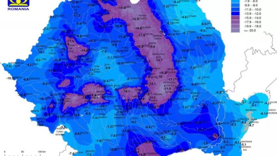 -22 de grade Celsius, joi dimineața, la Întorsura Buzăului