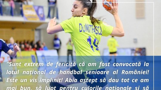 Handbal: Gabriela Dumitrașcu a fost convocată în premieră la națională