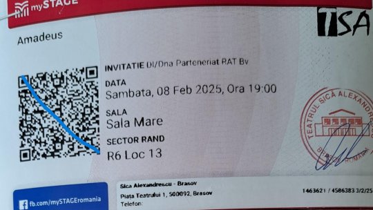 RATBV oferă invitații la unele dintre spectacolele Teatrului Dramatic