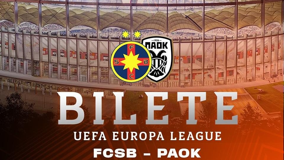 Fotbal: Au fost puse în vânzare biletele pentru partida FCSB – PAOK