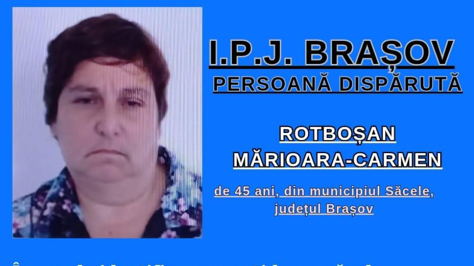 Femeie din județul Brașov, dată dispărută. UPDATE. Persoana căutată a fost identificată.