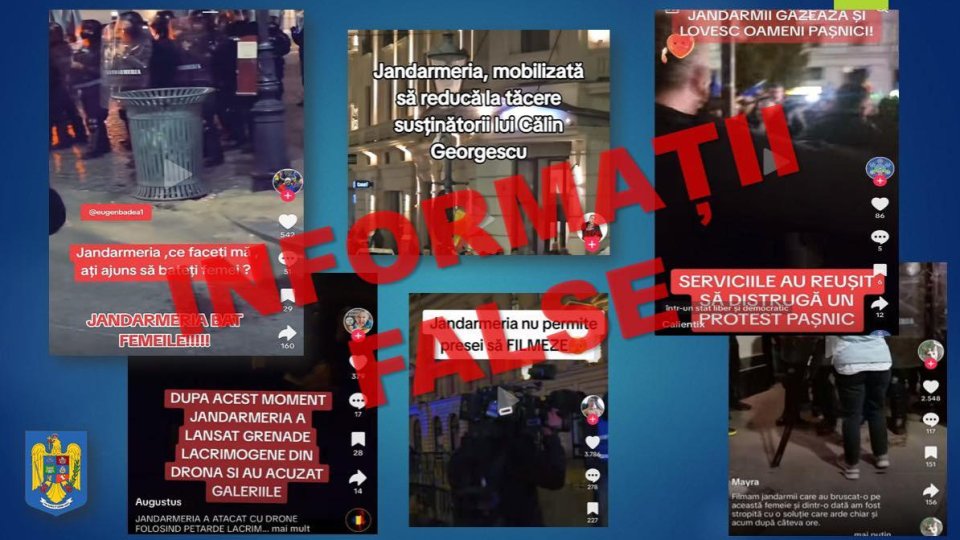 Poliția Română avertizează asupra unei campanii de dezinformare privind protestele din 9 martie
