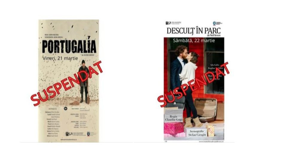 Spectacole suspendate la Teatrul Sică Alexandrescu