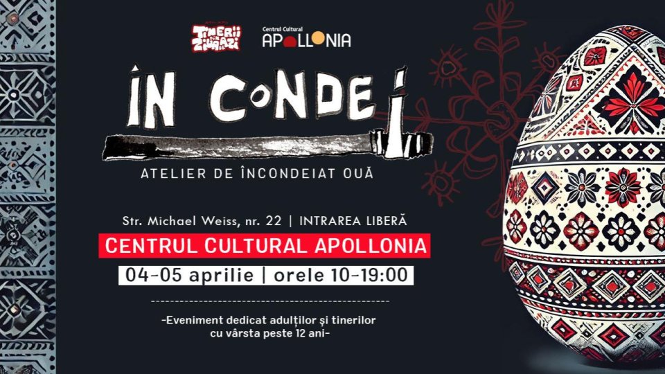 Atelier gratuit de încondeiat ouă la Centrul Cultural Apollonia