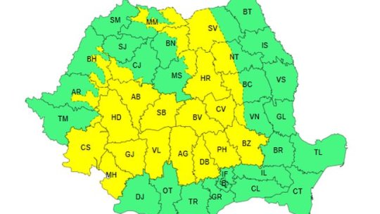 Alertă meteo de ploi și vijelii