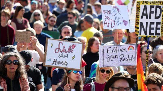 Germania: Mii de persoane au ieșit în stradă pentru a cere interzicerea AfD