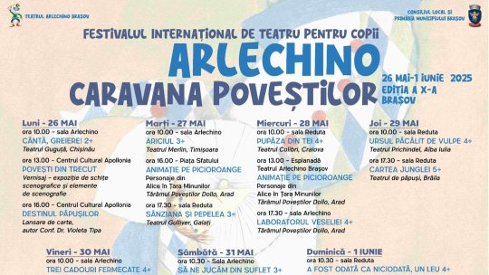 Festivalului Internaţional de Teatru pentru Copii – „Arlechino - Caravana Poveştilor”, la a 10-a ediție