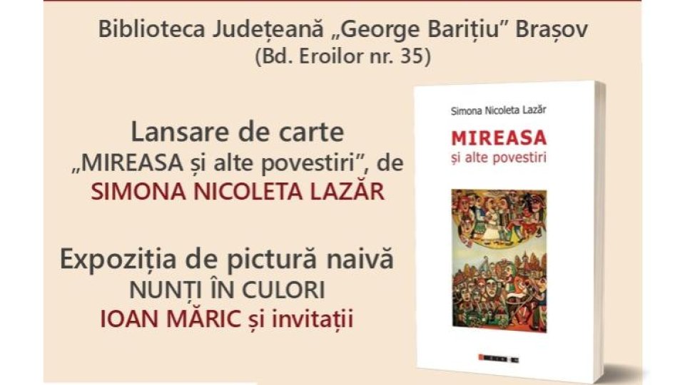 Lansare de carte și expoziție de pictură la Biblioteca Județeană Brașov