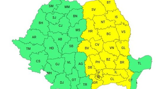 ANM: Cod galben de vreme instabilă în 20 de județe, inclusiv Brașov. Furtuni până luni seara