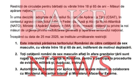 Fake News. Două noi încercări de dezinformare pe subiecte care vizează apărarea și securitatea națională