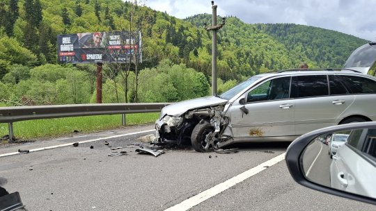 FOTO Accident pe DN1, la intrarea în Predeal