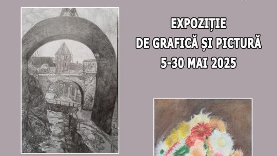Expoziție de grafică și pictură la Biblioteca engleză din Brașov