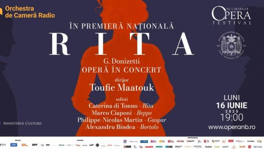 Premieră la Bucharest Opera Festival, marca Radio România, Rita de Donizetti