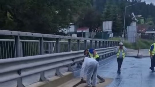 Continuă lucrările pe DN1, la Predeal