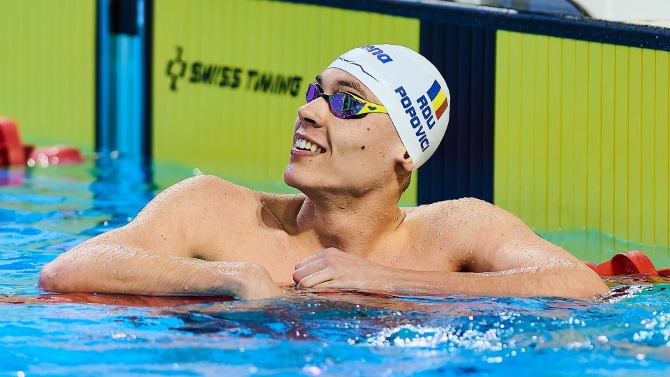 ÎNOT: David Popovici, în finala de 200 metri liber, la Europeanul de tineret