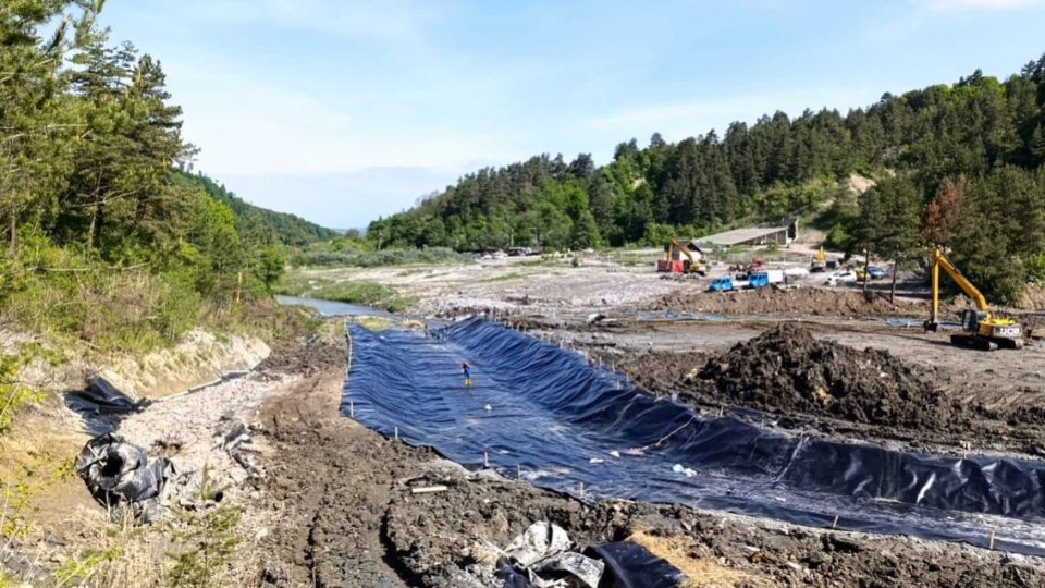 Salina Praid este complet inundată