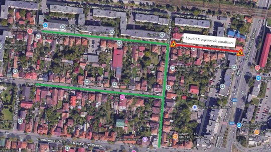 Trafic restricționat astăzi, pe strada Codrul Cosminului