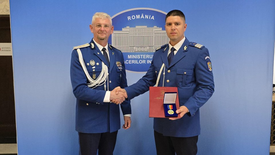 Jandarm brașovean, decorat pentru salvarea unei minore
